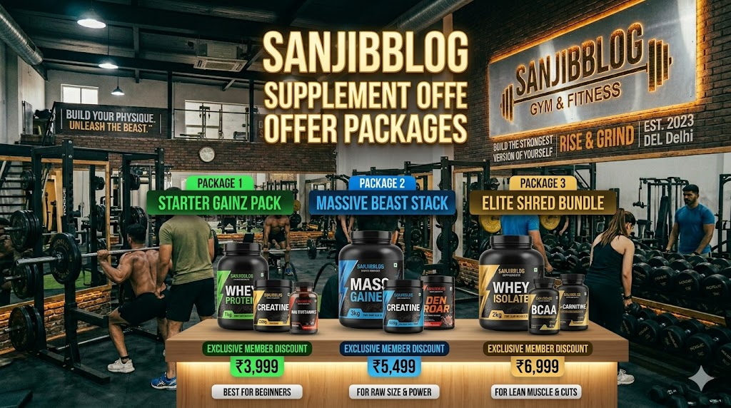 Sanjibblog gym supplement offer packages